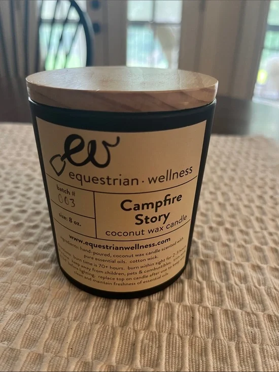 Equestrian Wellness Campfire Story Coconut Wax Candle — Cream. New