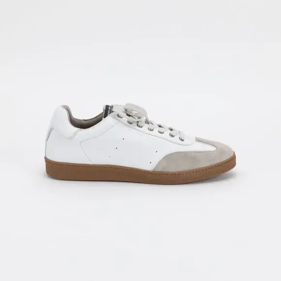 Allsaints Men Leo Low Top Sneaker White/Gum Size 12US/45EU