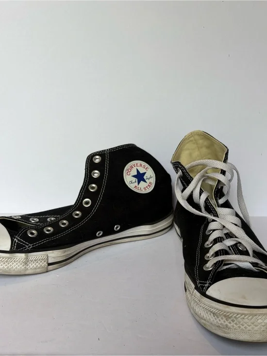 Converse Black and White High Top Sneakers Unisex All Star men's 10, women 12