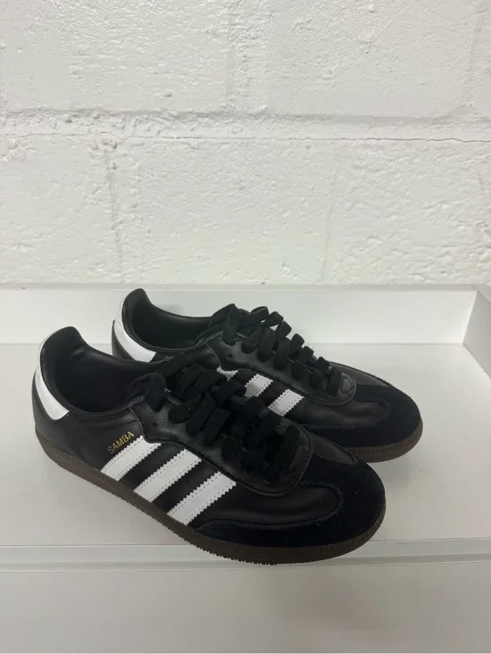 adidas Black and White Samba Low-Profile Sneakers