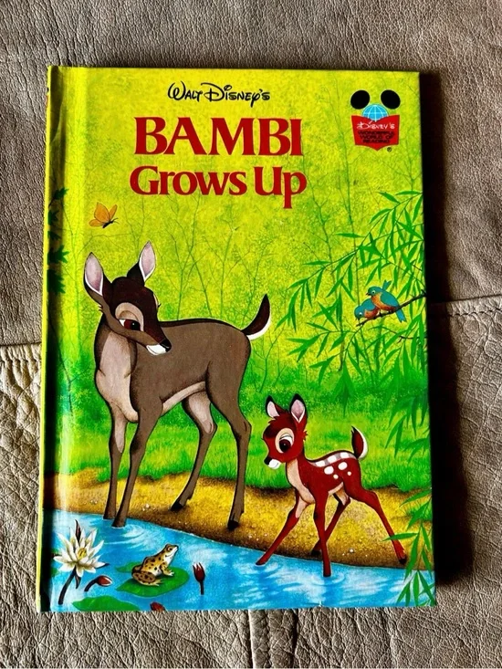Vintage 1979 Bambi Grows Up Hardcover Book Disney Wonderful World of Reading