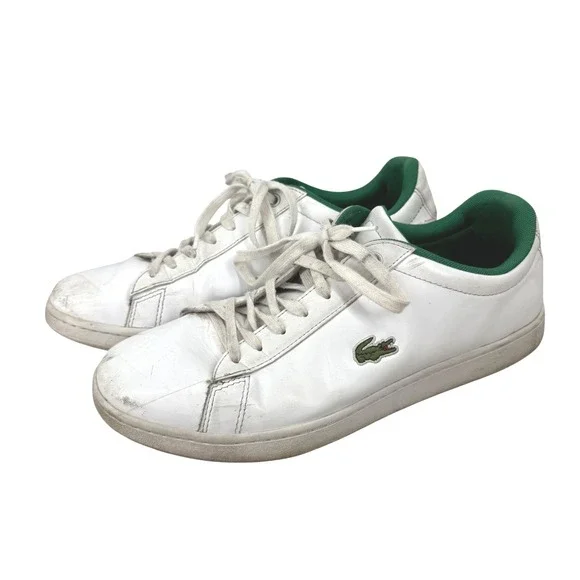 Lacoste Hydez 119 1 P SMA White Green Leather Sneakers Mens 9 737SMA0052082