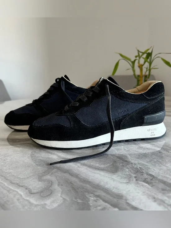 SUVSOLE Japanese Brand Classic Run Vibram Sole Navy Black Suede Sneakers