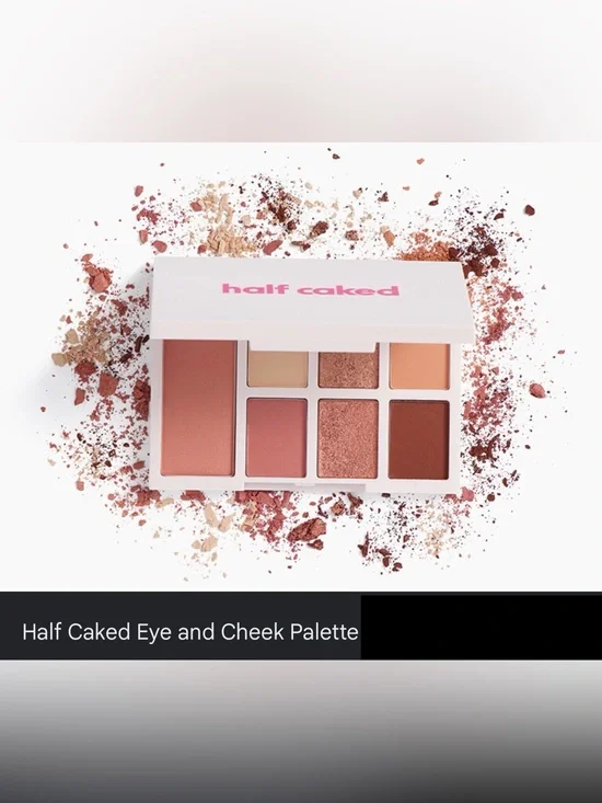 NWT HALF CAKED Duality I Neutral Eye and Cheek Palette, Full Size (7.2 g)