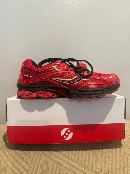 Saucony Red and Black Men's Running Sneaker
