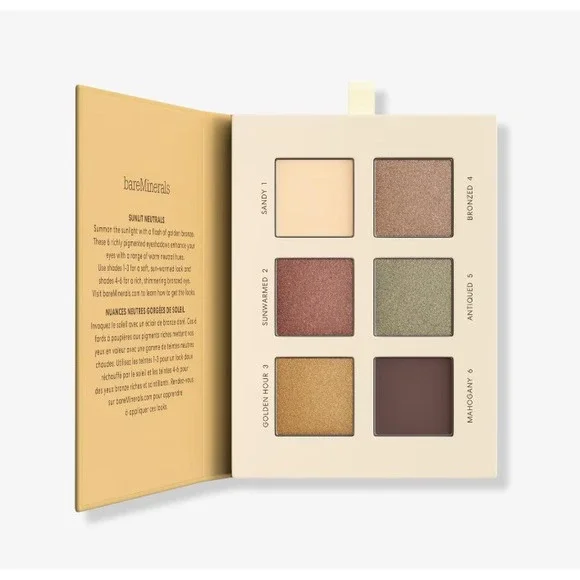 bareMinerals Mineralist Eyeshadow‎ Palette Sunlit Neutrals 6 Shades New