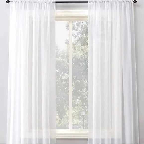 No. 918 Emily Sheer Voile Rod Pocket Curtain Panel, 59