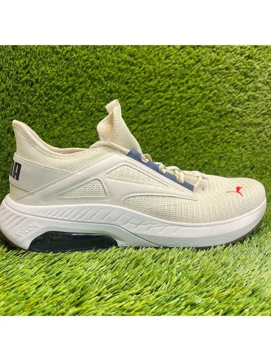 Puma X-Cell Ayro Mens Size 13 Off White Blue Athletic‎ Running Shoes Sneakers