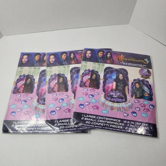 Descendants 3 Table Decorating Kit Lot 3 Girls Birthday Party Supply Centerpiece