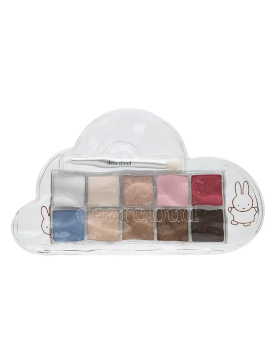 Dearcloud x Miffy Eyeshadow Palette 10 Shadows, brush and Sticker Set, New