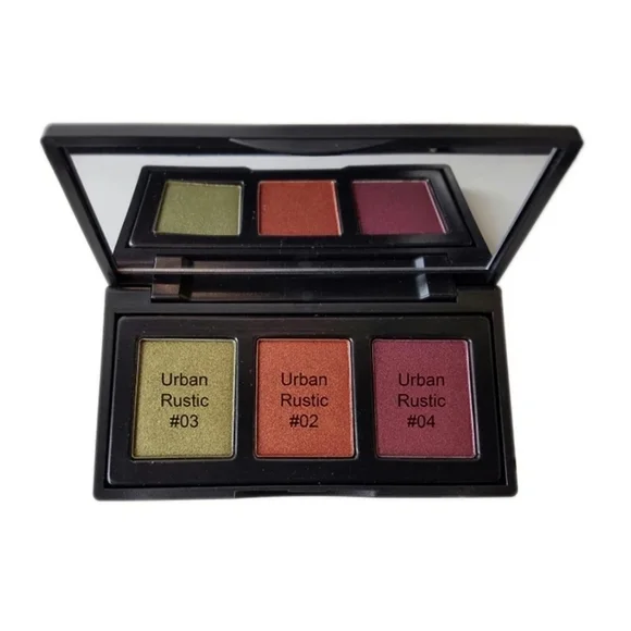 Naked Cosmetics Urban Rustic Pressed Powder Eye Shadow Trio Palette New