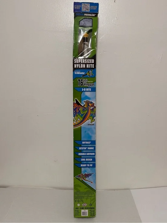Supersized Nylon Kite Dragon - Green 76’ wing span