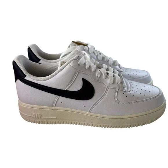 Nike Air Force 1 07 Low White Obsidian Sneakers DH2933 Mens 9 Womens 10.5 NEW