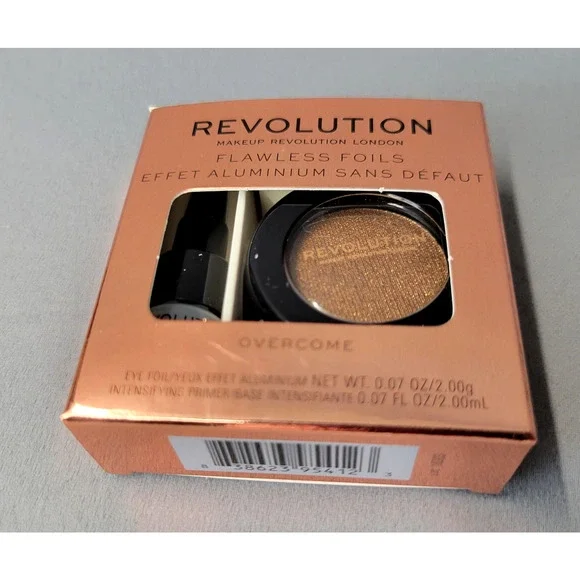 Makeup Revolution London Flawless Foils Eye‎ Shadow Overcome + Primer 0.07oz New