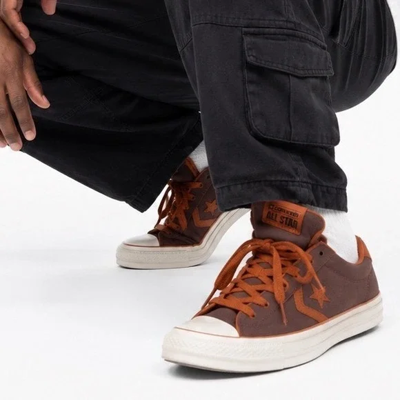 Converse Star Player 76 Low Top Plum‎ Brown Rust Sneakers M10 W11.5 106-36