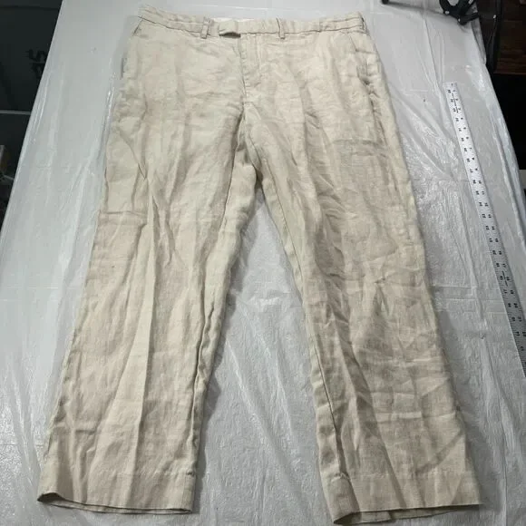 VTG Polo Ralph Lauren 100% Linen Men’s Baggy Pants 40x30
