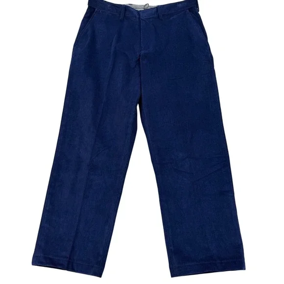 Lands End Pants Mens 34x27 Blue Corduroy Stretch Traditional Fit Casual Outdoor