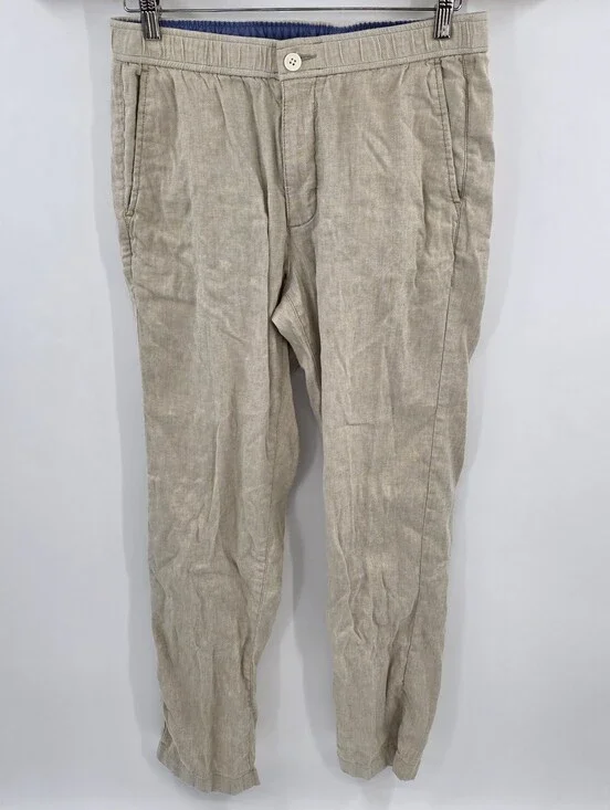 Tommy Bahama Tan Linen Blend Beach Coast Pants Medium 30