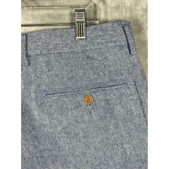 J.Crew The Sutton Mens Light Blue Linen Cotton Blend Pants 33x30 Straight Leg