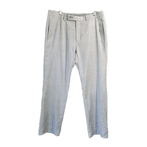 Polo Lauren Ralph Lauren Mens Classic Flat Front Dress Pants 34x30 Light Blue
