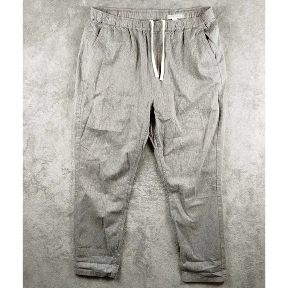 Outerknown Pants Mens XLarge Gray Verano Beach Hemp Drawstring‎ Waist