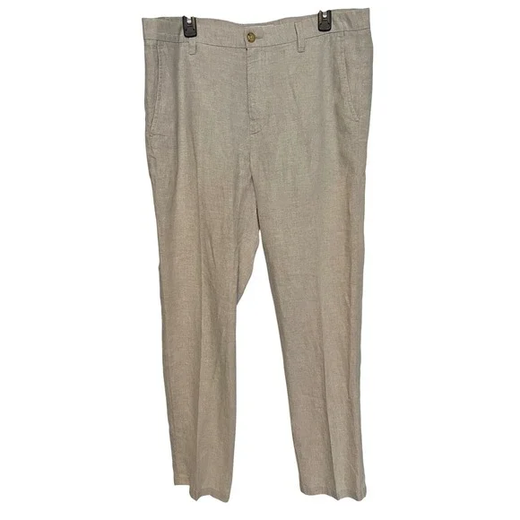 Joseph Abboud 36x32 Linen Blend Dress Pants Beach Preppy Summer Resort Old Money