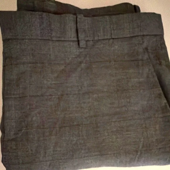 Perry Ellis Very Slim Stretch Men's 38 Gray Plaid Slim Straight Flat Front