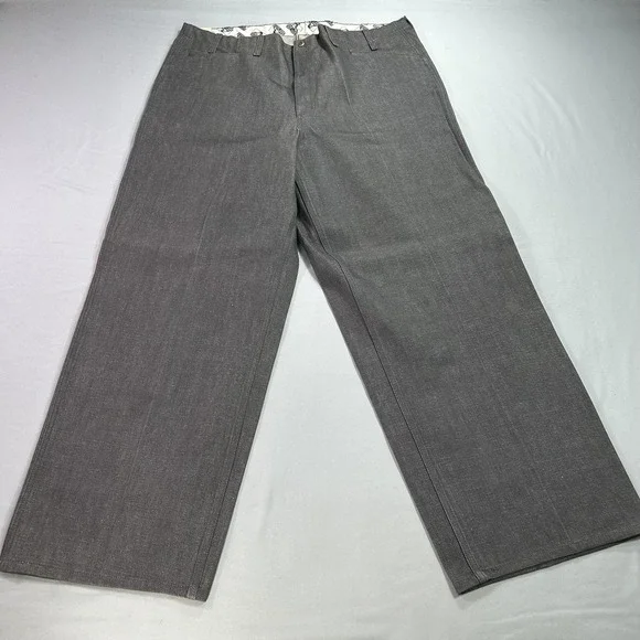 NEW Ben Davis Gorilla Cut Pants Mens 44x34‎ Gray Workwear Wide Leg Cotton USA