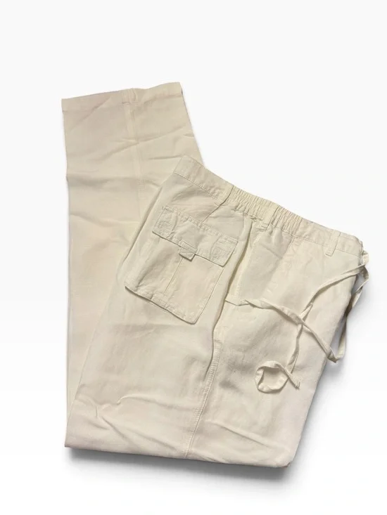 Weekenders WHITE  Cargo Pants with Drawstring Waist