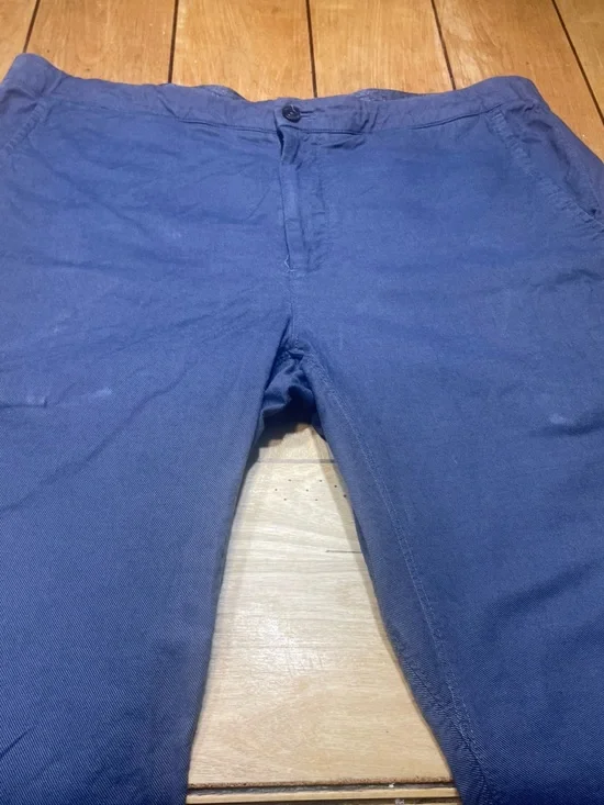 Mack Weldon Navy Stretch Chino Drawstring Pants Tapered Size XL Casual Comfort