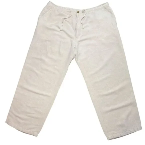 Havana Shirt Co Linen Beach, Coastal Khaki Pant Size: XL 40/42