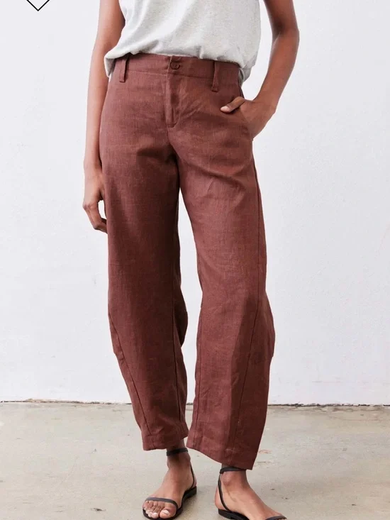 NWT, Ruti Uptown Loose Linen Pants in Spice size 2