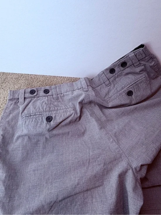 Old Navy 2008 Gray Grid Check Trousers Men's Academia Workwear Boho Y2K