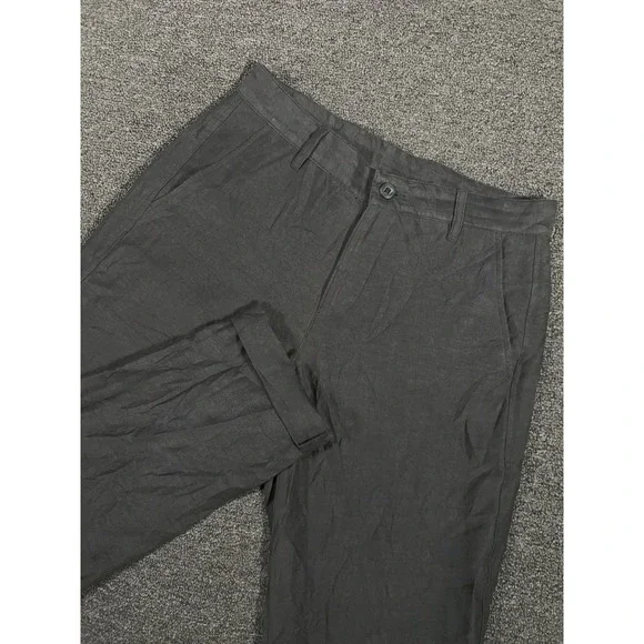 Outlier Injected Linen Pants Mens 30 Black Lightweight Tech Linen Trousers