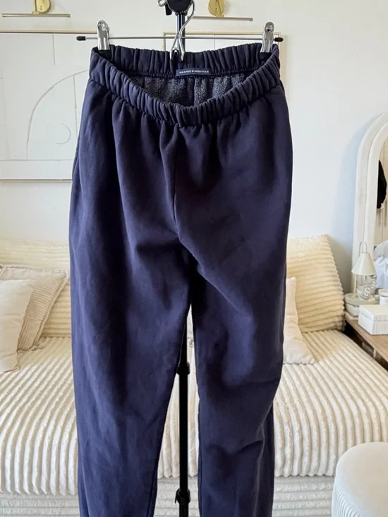 Brandy Melville Navy Blue Fleece Jogger Sweatpants — Size M