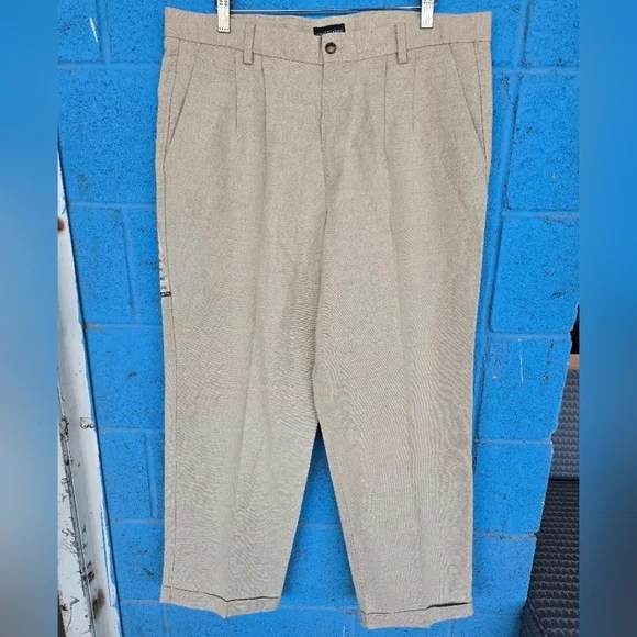 NWOT Dockers Premium Pants Mens W36x L30 Beige Linen Blend.