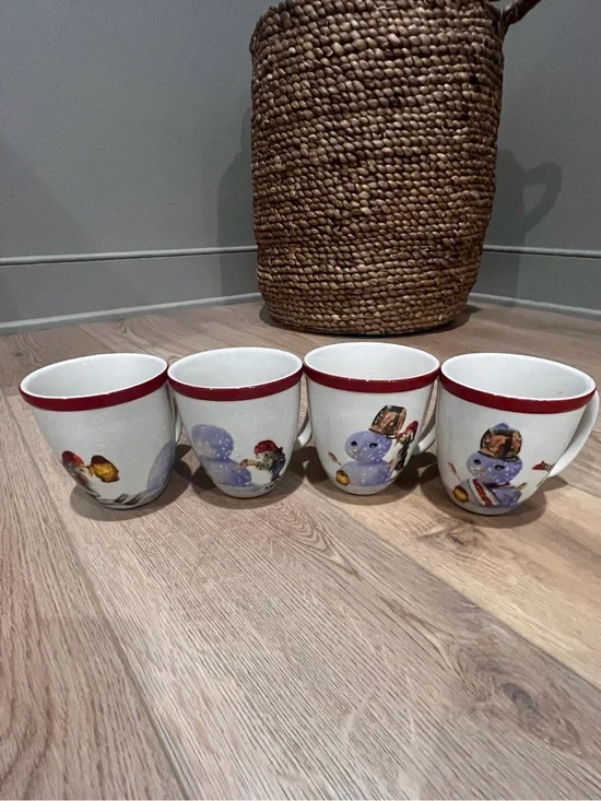 Williams Sonoma Nordic Elf Mugs - Set of 4