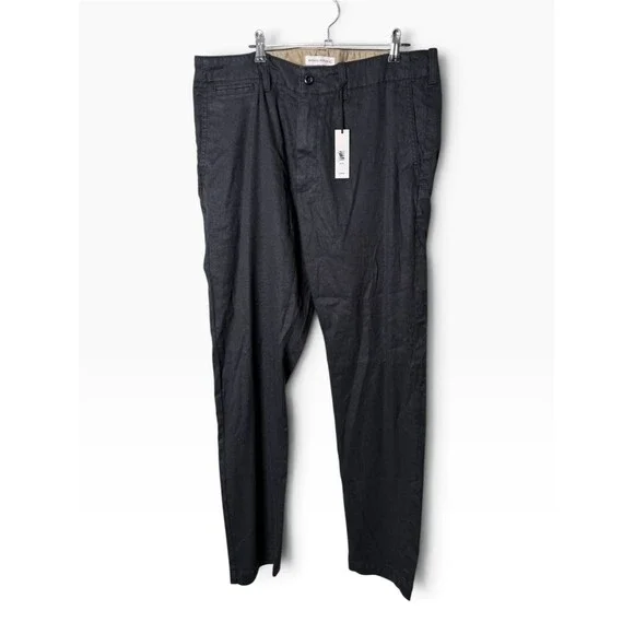 Banana Republic Black Size 35x34 Linen Blend Authentic Slim Chino Pants NWT