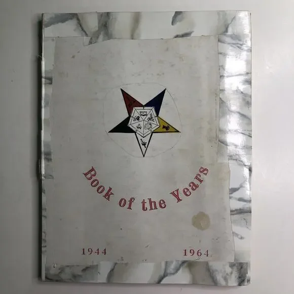 1944 1964 Book Of Years Eastern Star Of Bethlehem New York Yearbook Masonic