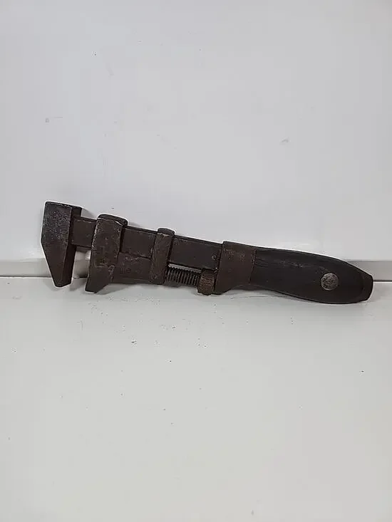 Vintage Coes Wrench Co. Springfield Massachusetts Adjustable Monkey Wrench 10in