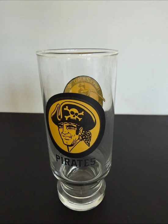 Vintage 1979 Pittsburgh Pirates KDKA TV2 Heres 2 A Hit Pedestal Glass