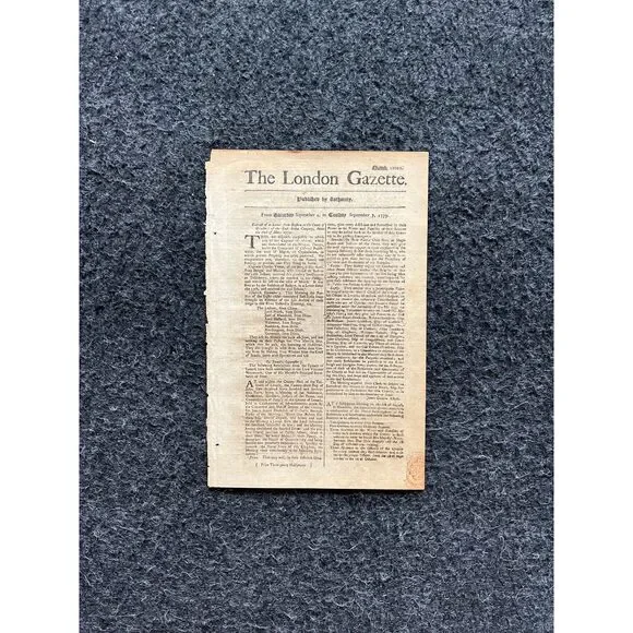 1779 British East India Company, London Gazette, History Wall Art, Original Ant