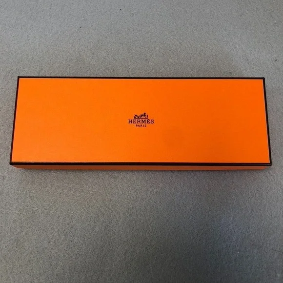 Authentic Hermes Orange Storage Gift Box‎ Empty 10x3.5x1.5 Small Rectangle