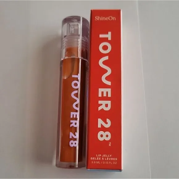 Tower 28 Shine on Jelly Lip Gloss in Fire