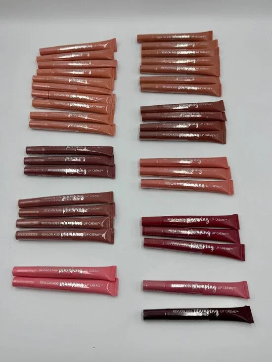 38 Pieces Revlon Kiss Plumping Lip Creme Bundle - 10 Different Colors -