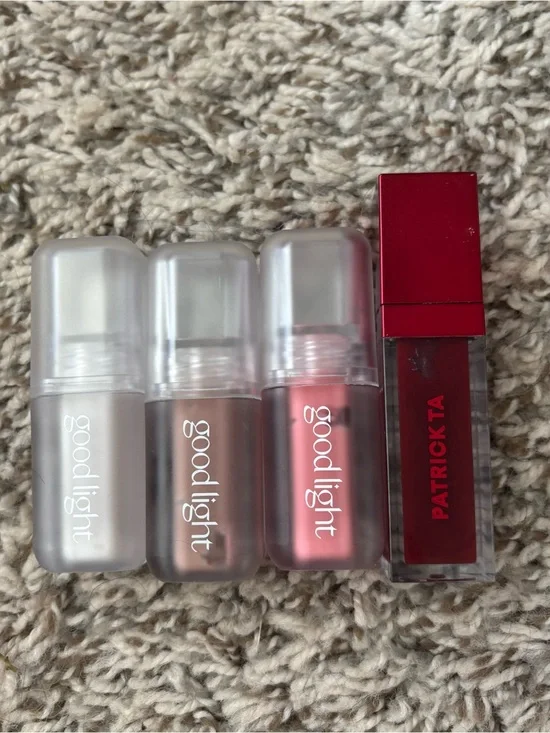Good Light & Patrick Ta Liquid Lipstick Set - Pink Red beige transparent 4 lot