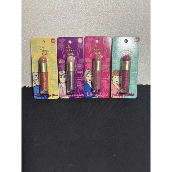 The Golden Girls Lip Gloss Complete Set Of 4 Sophia Dorothy Rose and Blanche