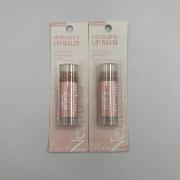 (2) Neutrogena Revitalizing Lip Balm #‎ 10 Sheer Shimmer SPF20