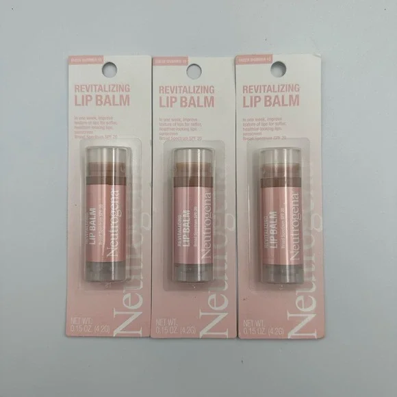 (3) Neutrogena Revitalizing Lip Balm # 10 Sheer Shimmer SPF20‎