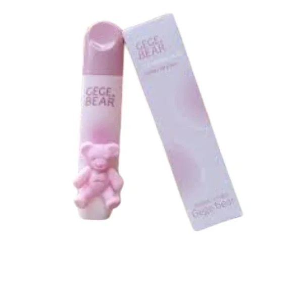 Gege Bear #01 Tender Lip Glaze Cute Teddy Bear‎ Design Pink Packaging